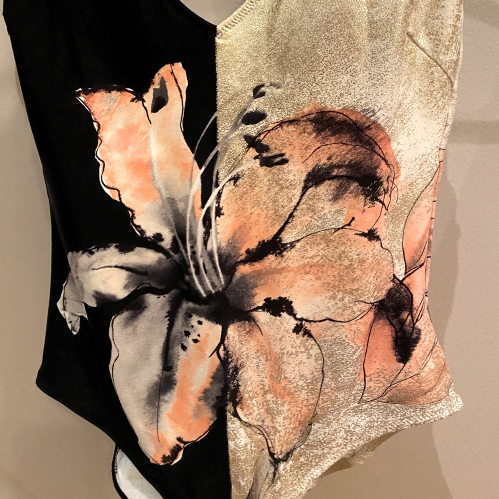 Floral/Gold Swimming Suit - image 2